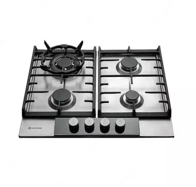 Газовая варочная панель "Hofmann MIRROR CTM641MGIX/HF" (Серебристая)