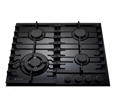 Газовая варочная панель "Hofmann BASIC CTBS641CBFG-1/HF" (Черная)