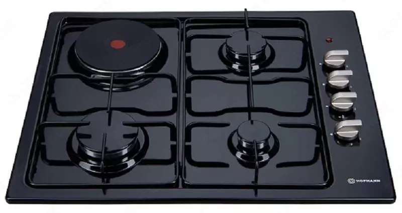 Комбинированная варочная панель "Hofmann BASIC CTBS631BKS/HF" (Черная)