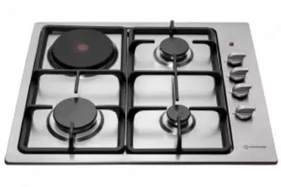 Комбинированная варочная панель "Hofmann BASIC CTBS631IXS/HF" (Серебристая)