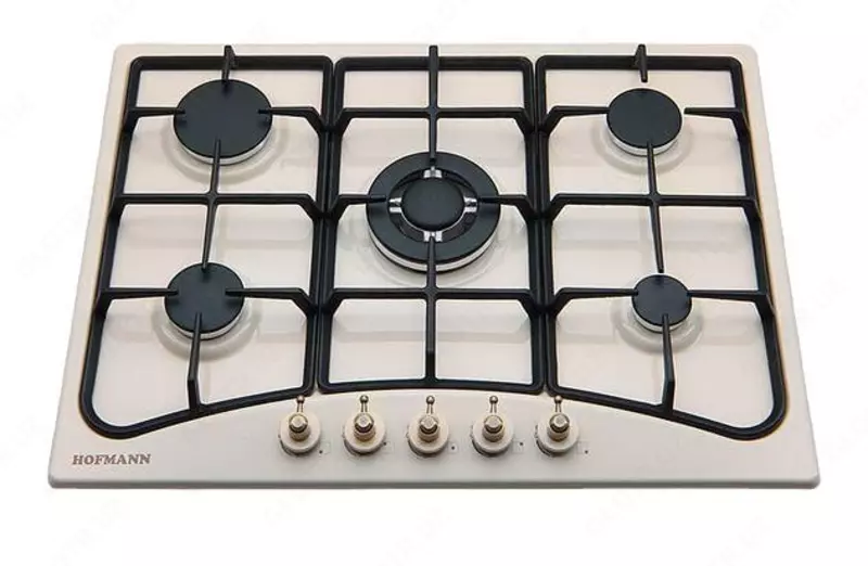 Газовая варочная панель "Hofmann CLASSICO CH751TR2(OW)/HF" (Слоновая кость)