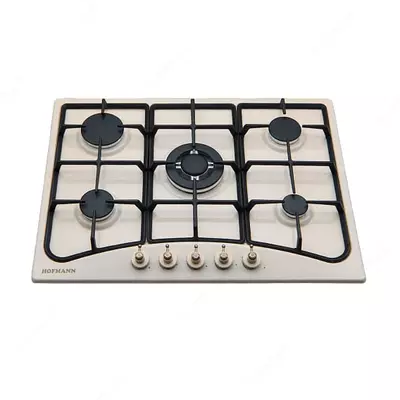Газовая варочная панель "Hofmann CLASSICO CH751TR2(OW)/HF" (Слоновая кость)