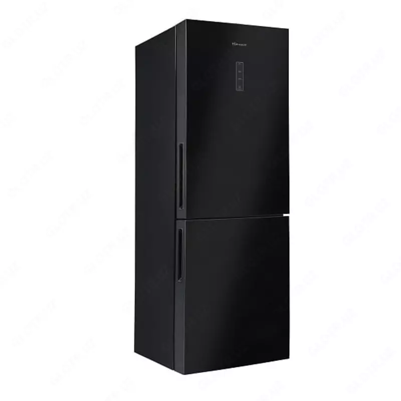 Ikki kamerali maishiy muzlatgich "Hofmann HR-320BG" (Qora shisha)