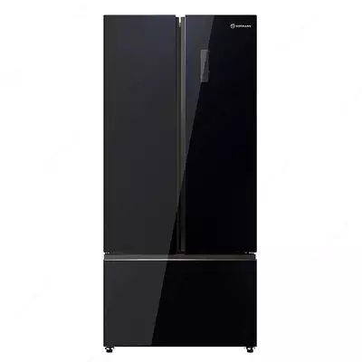 Бытовой двухкамерный холодильник "Hofmann RF503ADBG/HF" (Черное стекло)