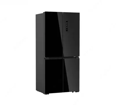 "Hofmann HR-542MDBG" uch kamerali maishiy muzlatgich (Qora shisha)