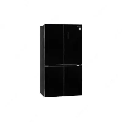 "Hofmann HR-542MDBG" uch kamerali maishiy muzlatgich (Qora shisha)