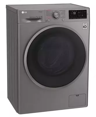 Стиральная машина автомат "LG F2J6НS8S" (Серая/черная) 7 кг