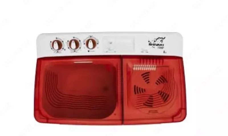 Yarim avtomatik kir yuvish mashinasi "SHIVAKI TT80P" (qizil/oq) 8 kg - 1 694 000 so'm