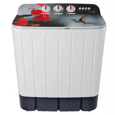 Стиральная машина полуавтомат "SHIVAKI Abstract TG70FP-01" (Белая/декор) 7 кг