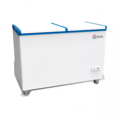 Ko'krak qafasidagi muzlatgich Import "SHIVAKI SFB130" Frigo cool (Oq/ko'k) 250 l