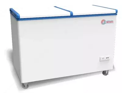 Ko'krak qafasidagi muzlatgich Import "SHIVAKI SFB130" Frigo cool (Oq/ko'k) 250 l