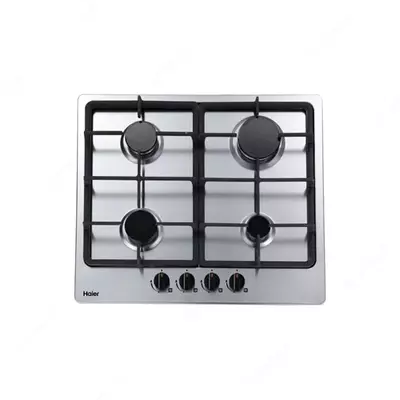 Газовая варочная панель "Haier HCC406AGS-FC" (Серебристая)