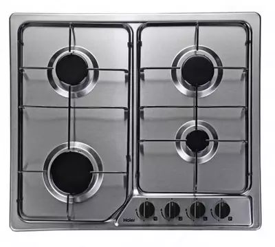 Газовая варочная панель "Haier HCC406AGS-F" (Серебристая)