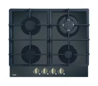 Газовая варочная панель "Haier HCC406AGF-B" (Черное стекло)