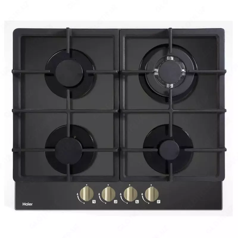 Газовая варочная панель "Haier HCC406AGF-B" (Черное стекло)