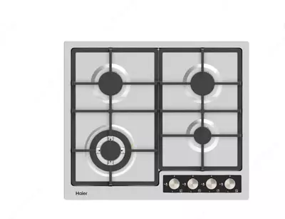 Газовая варочная панель "Haier HCC640F-D" (Серебристая)