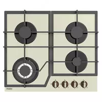 Газовая варочная панель "Haier HHX-G64CWLI" (Бежевое стекло)