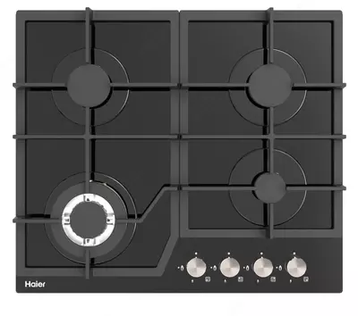 "Haier HHX-G64CWLB" gaz plitasi (qora shisha)