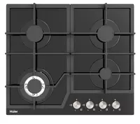 Газовая варочная панель "Haier HHX-G64CWLB" (Черное стекло)