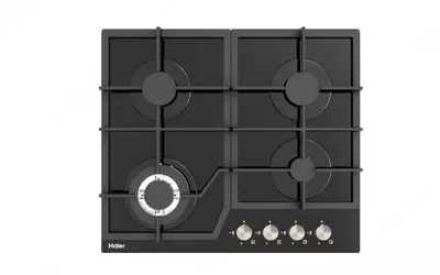 "Haier HHX-G64CWLB" gaz plitasi (qora shisha)