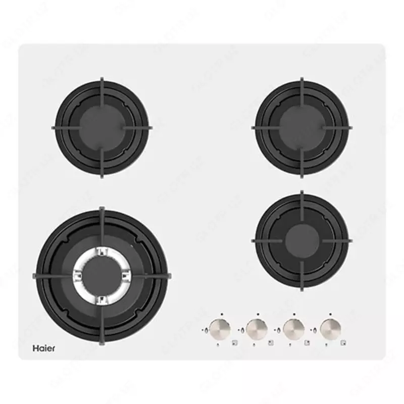 Газовая варочная панель "Haier HHX-G64CWW1" (Белое стекло)