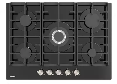 Газовая варочная панель "Haier HHXG75F-C1P" (Черное стекло)