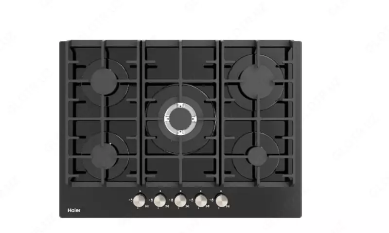 Газовая варочная панель "Haier HHXG75F-C1P" (Черное стекло)