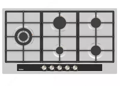 Газовая варочная панель "Haier XFS950F-B1G" (Серебристая)