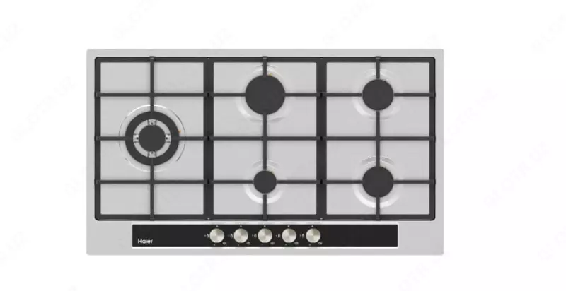 Газовая варочная панель "Haier XFS950F-B1G" (Серебристая)