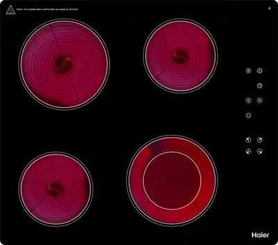 "Haier HCC604AT-A1" elektr plitasi (qora)