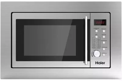 O'rnatilgan mikroto'lqinli pech "Haier HOX-E8NN4X" (Kumush) 23 litr