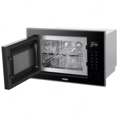 Встраиваемая микроволновая печь "Haier HMX-BTG259B" (Черное стекло) 25 литров