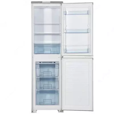 Бытовой двухкамерный холодильник "Бирюса М120" (Серебристый) 205 л