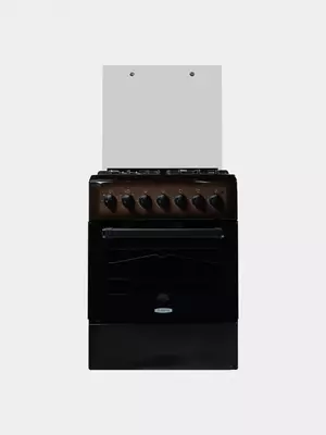 Kombinatsiyalangan pechka "Biryusa U60GE08BR" (jigarrang) 60 x 60 sm