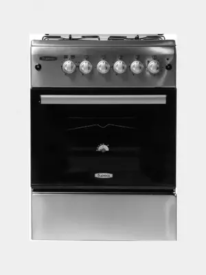 Комбинированная плита "Бирюса U60GE13SS" (Стальная) 57 х 57 см