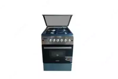 Kombinatsiyalangan pechka "Biryusa U60GE13SS" (po'lat) 57 x 57 sm