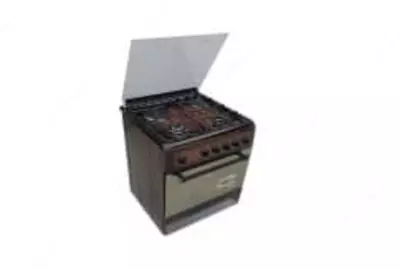 Kombinatsiyalangan pechka "Biryusa U60GE56BR" (jigarrang) 60 x 60 sm