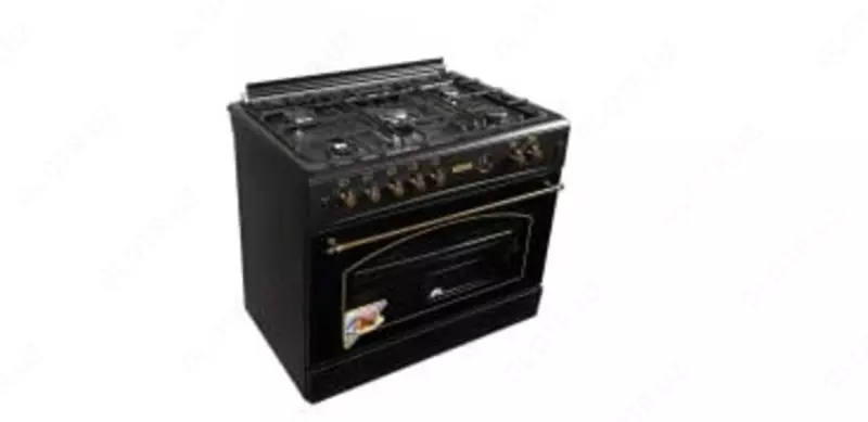 Газовая плита "Бирюса U90GG90BL" (Черная) 60 х 90 см