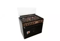 Kombinatsiyalangan pechka "Biryusa U90GE91BR" (jigarrang) 60 x 90 sm