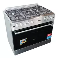 Комбинированная плита "Бирюса U90GE91SS" (Нерж. сталь) 60 х 90 см