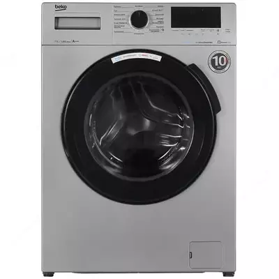 Стиральная машина автомат "BEKO WSPE7H616S" (Серая/Черная) 7.5 кг