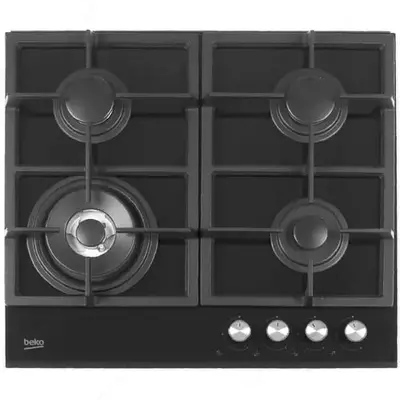 Газовая варочная панель "Beko HILW64235S" (Черное стекло)