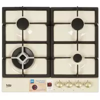 Газовая варочная панель "Beko HIAW64225SCR" (Бежевая/золотистая)