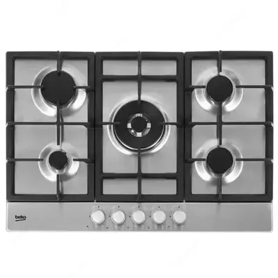 Газовая варочная панель "Beko HIAW75225SX" (Серебристая)
