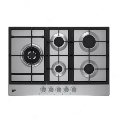 Газовая варочная панель "Beko HIAL75225SX" (Серебристая)