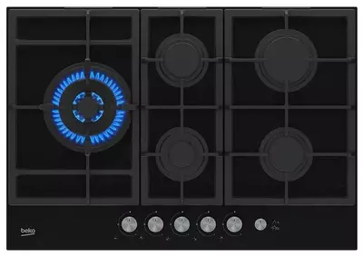 Газовая варочная панель "Beko HILL75235S" (Черное стекло)