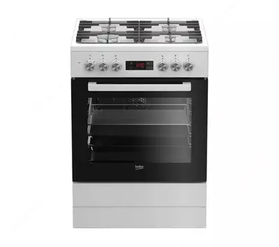 Газовая плита "Beko FSM62330DWT" (Белая) 60 х 85 см