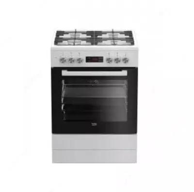 Газовая плита "Beko FSM62330DWT" (Белая) 60 х 85 см