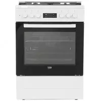 Газовая плита "Beko FSE62330GWD" (Белая) 60 х 85 см