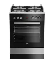 Газовая плита "Beko FSM62530DXMS" (Черная) 60 х 85 см